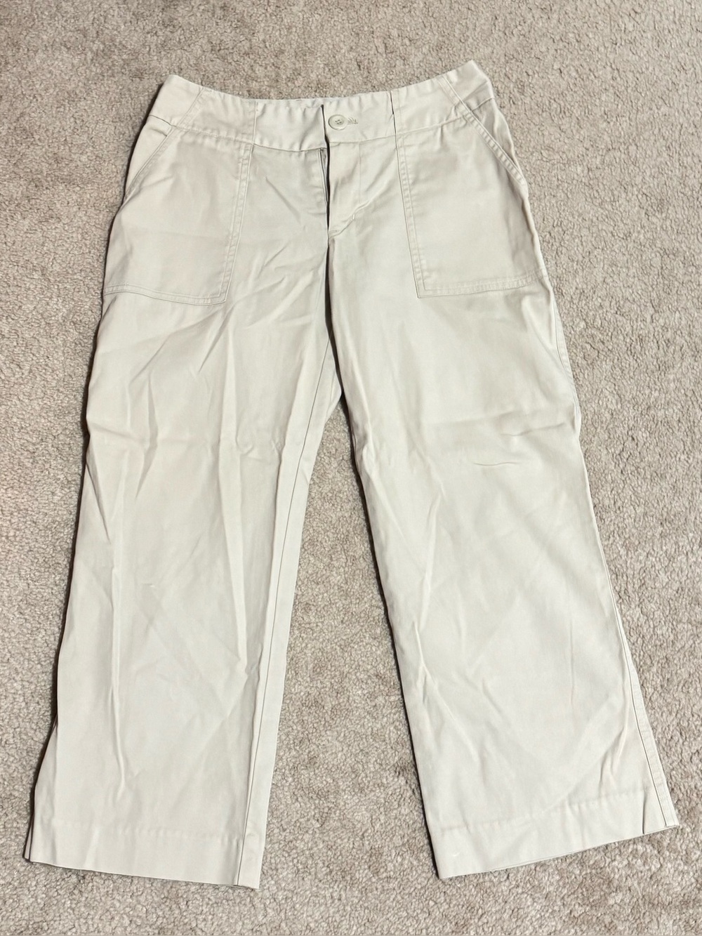 Mossimo Stretch Women’s Straight-Leg Chinos in Light Cream Tan SIZE 2